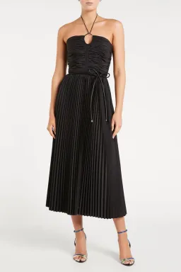 Rebecca Vallance Magdalena Halter Midi Dress Black Size 16 for rent on The Volte - image 2