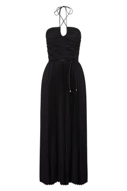 Rebecca Vallance Magdalena Halter Midi Dress Black Size 16 for rent on The Volte - image 5