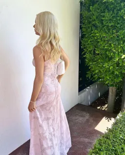 House of CB Seren Corset Lace Back Maxi Dress Pink Size M / Au 10 for rent on The Volte - image 3