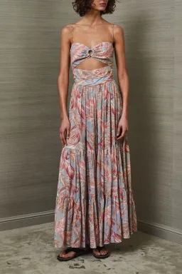 Bec & Bridge Miami Palm Top and Skirt Set Print Size AU 8 for rent on The Volte - image 1
