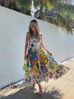 Alemais Soleil Sundress Cream Size AU 10 for rent on The Volte - image 1