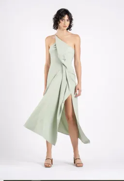 One Fell Swoop Iris Midi Dress Mint Pastel Size 10 for rent on The Volte - image 1