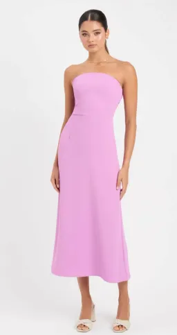 Kookai Alpha Strapless Midi Dress in Violet Size 36 / Au 8 for rent on The Volte - image 1