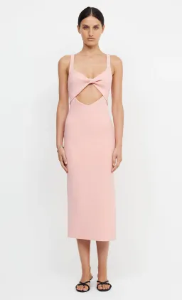 Bec & Bridge Joelle Cut Out Detail Midi Dress in Guava Pink Size 6 for rent on The Volte - image 2