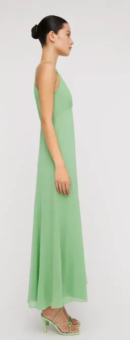 Scanlan Theodore Silk Georgettet Slip Dress Green Size AU 10 for rent on The Volte - image 2