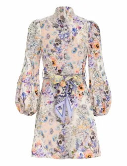 Zimmermann Tama Belted Mini Dress Floral Size 2 / AU 12 for rent on The Volte - image 4