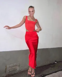 House Of CB Edetta Corset and Colette Skirt Set Red Size S / Au 8 for rent on The Volte - image 4