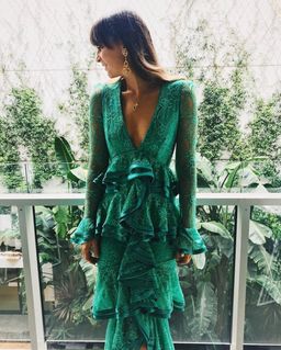 Nicola Finetti Maia Dress Green size 12 for rent on The Volte - image 1