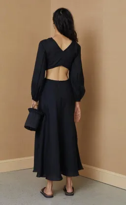 Bec & Bridge Madeleine Black Cut-Out Midi Dress Black Size 8  for rent on The Volte - image 2