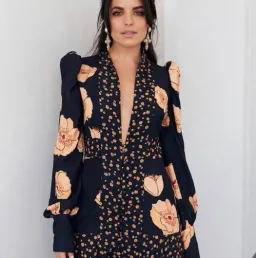 Acler Elton Dress Poppy Mix Print Size 10 for rent on The Volte - image 2