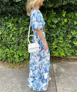 Sir the Label Amaris Puff Sleeve Top and Gathered Skirt Blue Size AU 10 for rent on The Volte - image 3