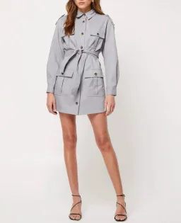 Mossman The Empower Me Dress Grey Size AU 6 for rent on The Volte - image 1