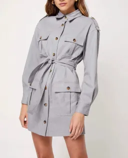 Mossman The Empower Me Dress Grey Size AU 6 for rent on The Volte - image 2