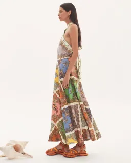 Alemais Trippy Troppo Halter Midi Dress Multi Print Size 8  for rent on The Volte - image 5