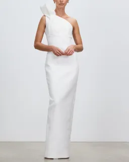 Rachel Gilbert Miche One-Shoulder Maxi Gown White Size 2/AU 10 for rent on The Volte - image 2