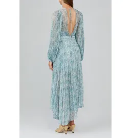 Acler Astone Midi Dress Blue Size AU 10 for rent on The Volte - image 2