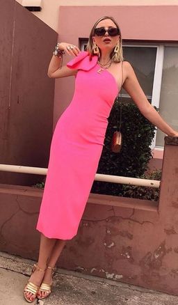 By Johnny Zoe Love Tie Midi Dress Pink Size 14 for rent on The Volte - image 1
