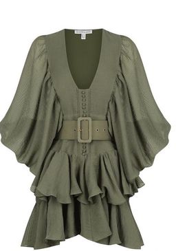 Shona Joy Charlotte draped mini green size 10 for rent on The Volte - image 2