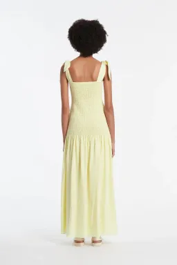 Sir the Label Francesca Shirred Maxi Dress Butter Yellow Size AU 6 for rent on The Volte - image 2