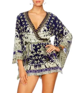 Camilla A Little Past Twilight Kimono Sleeve Playsuit Print Size XS / Au 8 for rent on The Volte - image 2