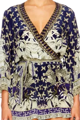 Camilla A Little Past Twilight Kimono Sleeve Playsuit Print Size XS / Au 8 for rent on The Volte - image 4