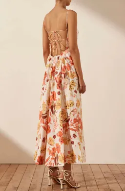 Shona Joy Kalani Low Open Back Midi Dress Floral Size 14 / XL for rent on The Volte - image 3