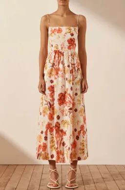 Shona Joy Kalani Low Open Back Midi Dress Floral Size 14 / XL for rent on The Volte - image 1