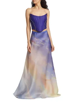 Zimmermann Tama Lace Up Corset Ultramarine Size 2/Au 12 for rent on The Volte - image 1