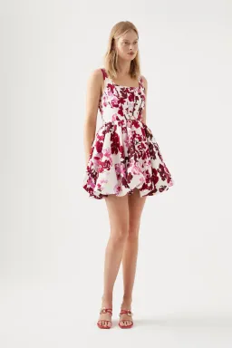 Aje Suzette Mini Dress Roses Of Provence Floral White Size AU 10 for rent on The Volte - image 1