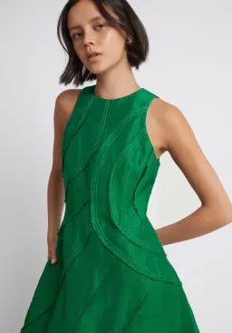 Aje Faraway Midi Dress Emerald Green Size 8 for rent on The Volte - image 2