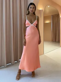 Bec & Bridge Veronique Maxi Dress Coral Size 12 for rent on The Volte - image 3