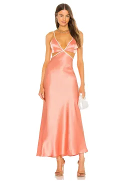 Bec & Bridge Veronique Maxi Dress Coral Size 12 for rent on The Volte - image 1