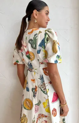 Alemais Theo Midi Dress Multi Size 10 for rent on The Volte - image 3