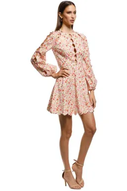 Zimmermann Goldie Scallop Mini Dress Size 0 /AU 8 for rent on The Volte - image 2