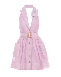 Zimmerman High Tide Tuxedo Mini Dress in Lilac Size 0/Au 8 for rent on The Volte - image 5