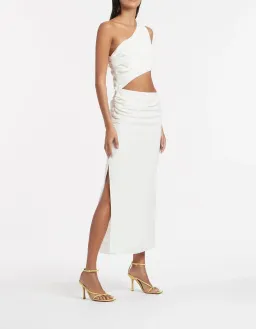 Sir the Label Clemence One Shoulder Midi Dress in Ivory Size 2 / Au 10 for rent on The Volte - image 1