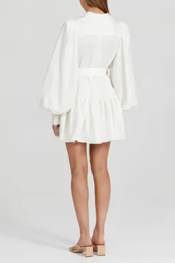 Acler Sherwood Mini Dress Ivory Size 14 for rent on The Volte - image 3