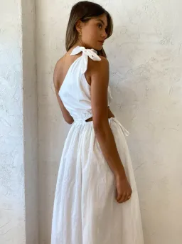  By Nicola Gabriella One Shoulder Maxi Dress In White Size 8  for rent on The Volte - image 2