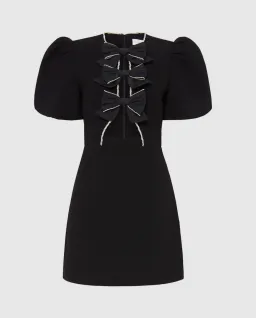Rebecca Vallance Katie Bow Mini Dress Black Size 12 for rent on The Volte - image 6