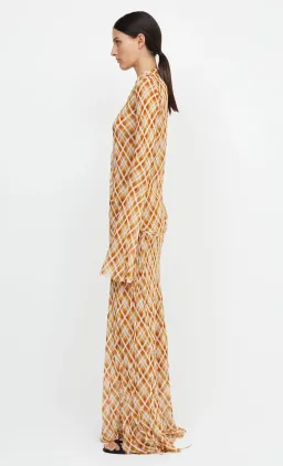 Bec & Bridge Sunflower Check Long Sleeves Maxi Dress Print Size 8 for rent on The Volte - image 2