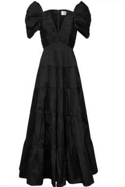 Aje Statuesque Tiered Gown Black Size 4 / XXS for rent on The Volte - image 3