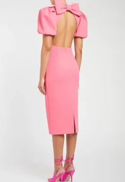 Rebecca Vallance Ally Cut Out Midi Dress Pink Size 6 for rent on The Volte - image 3