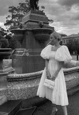 Aje Cherished Midi Dress Ivory Size 8 for rent on The Volte - image 2