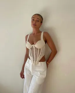 Dion Lee Crochet Corset Cream Size M / Au 10 for rent on The Volte - image 3