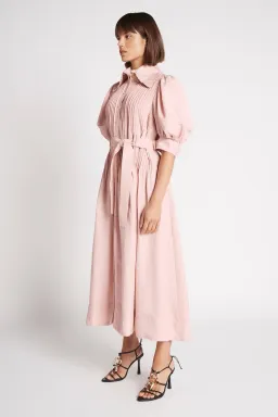 Aje Madeleine Belted Midi Dress Pink Size 16 for rent on The Volte - image 4