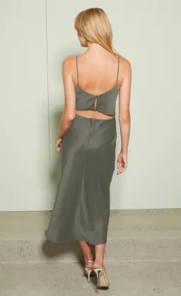 Bec & Bridge Mila Midi Dress Khaki Size 8 for rent on The Volte - image 2