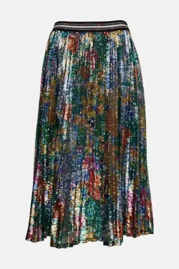 Romance Was Born Sequin Pleat Skirt Multi Size S/M for rent on The Volte - image 2