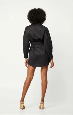 Mossman A New Light Shirt Mini Dress Black Size 8 for rent on The Volte - image 3