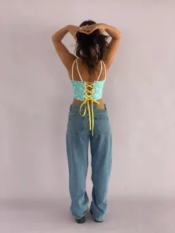 Eisha Collective Milah Corset Blue Size 0/Au 6 for rent on The Volte - image 2