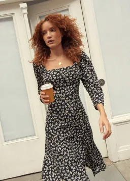 Diane Von Furstenberg Joanna Dress Black Size AU 12 for rent on The Volte - image 3